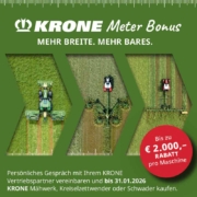 Krone Meter-Bonus - bis zu 2000 Euro Rabatt pro Maschine