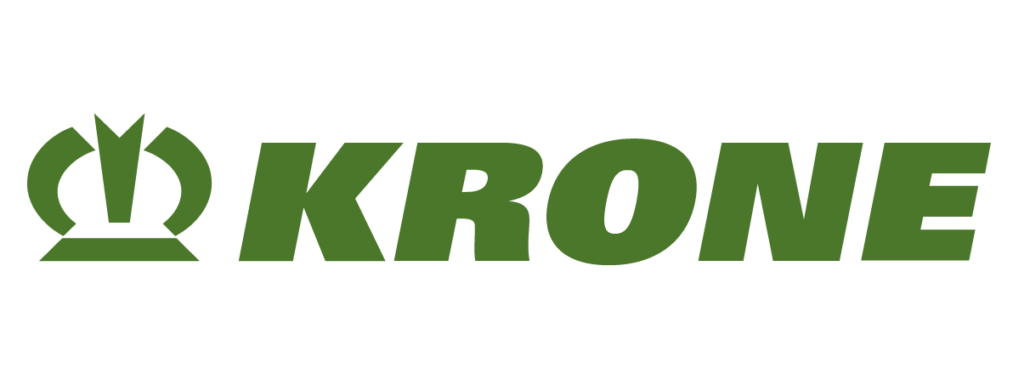 Logo der Firma Krone: eine Krone und der Schriftzug KRONE